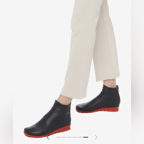 Arche ‘Baryky’ Soft Leather Zip Back Ankle Boot Red Sole 37 (6) - Picture 2 of 15